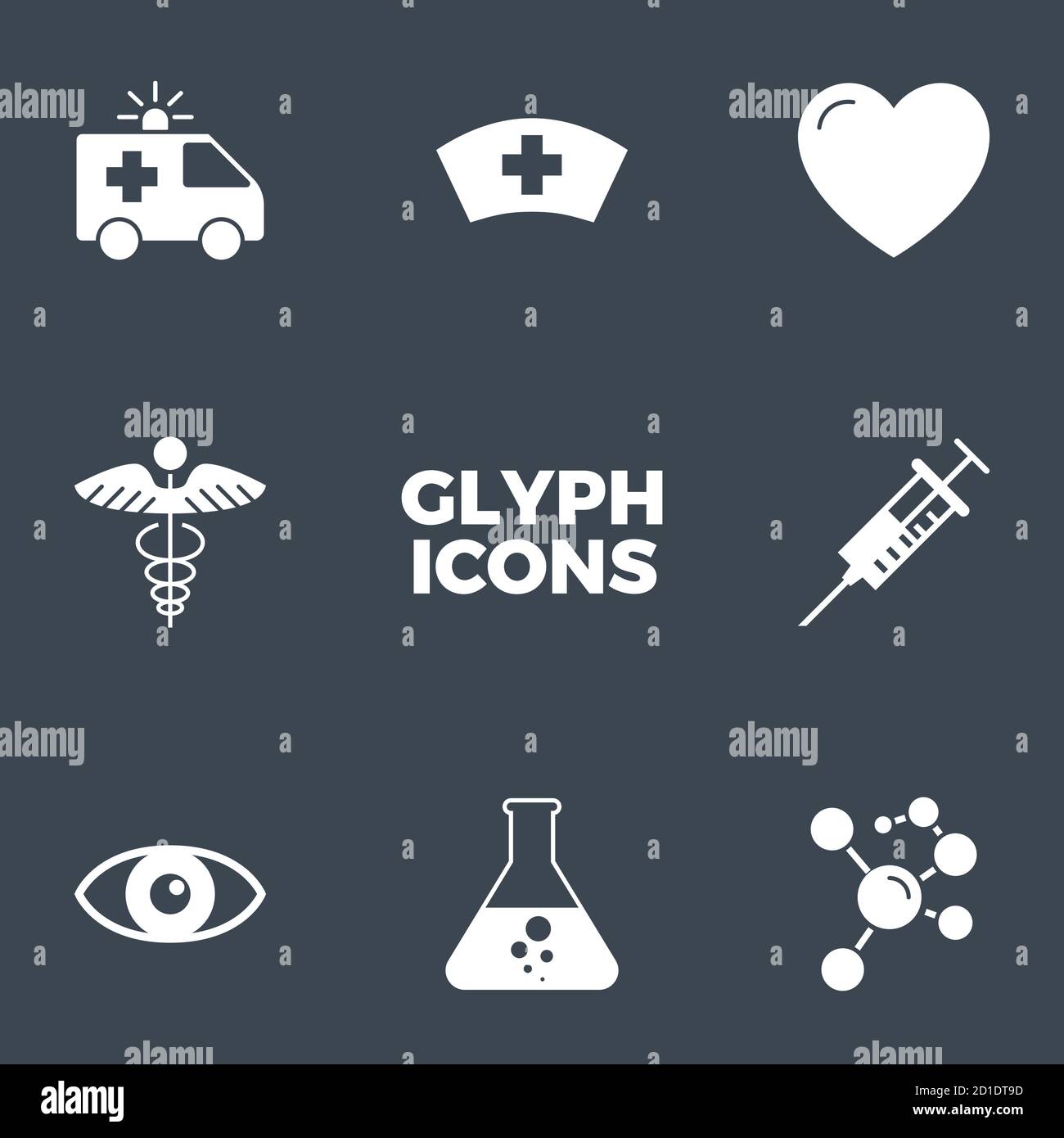 Medical equipment icons black hi-res stock photography and images - Alamy