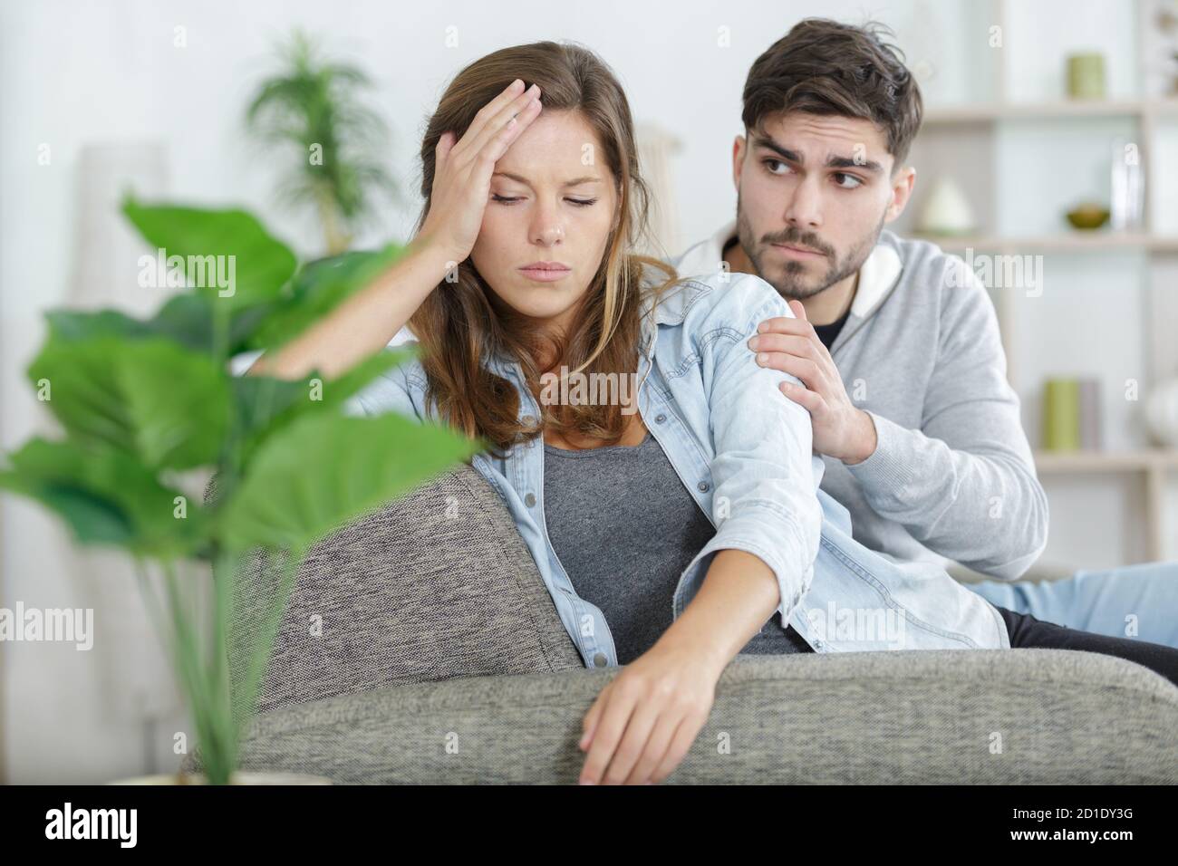 an upset couple at home Stock Photo - Alamy