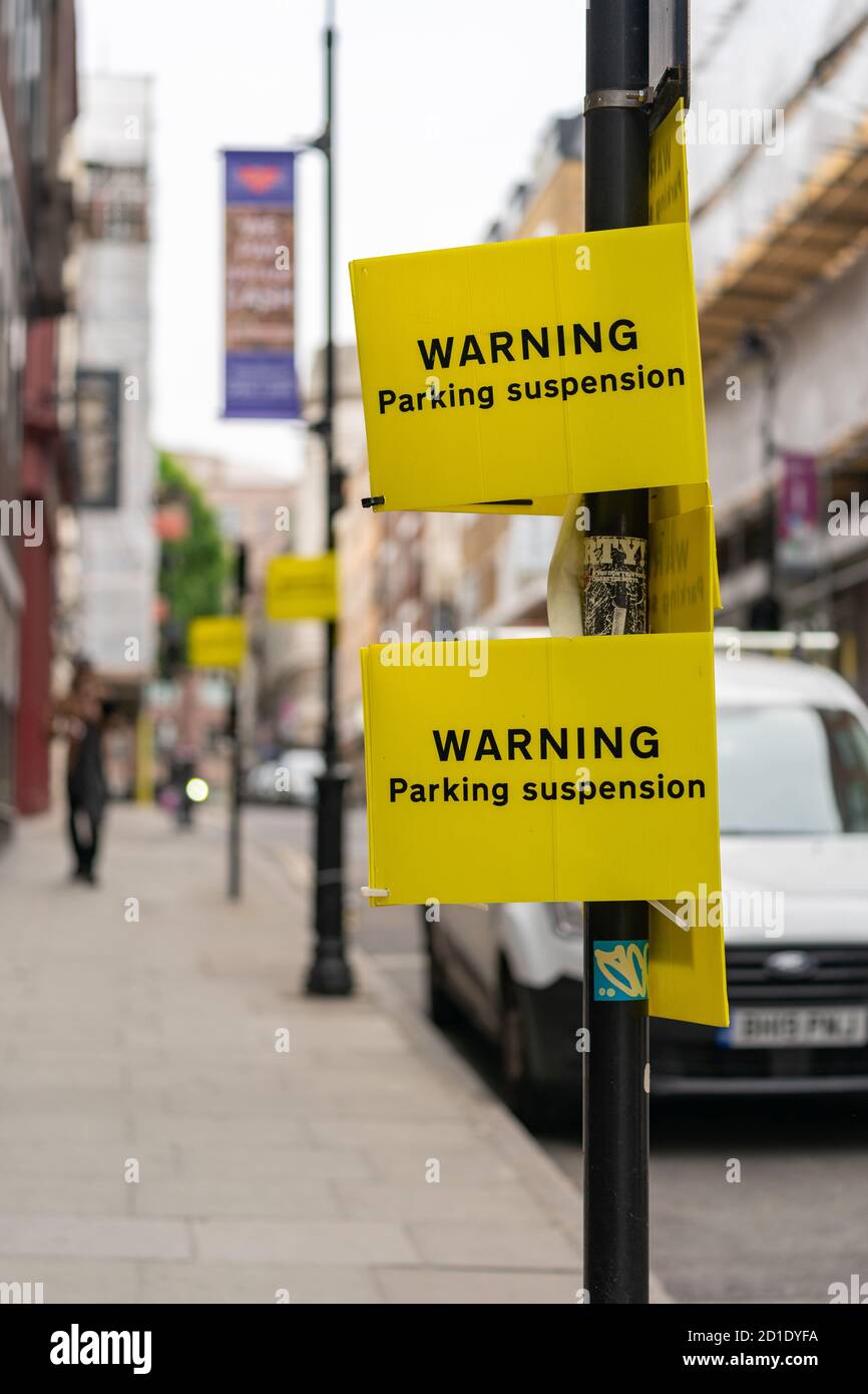 Warning parking suspension sign hires stock photography and images Alamy