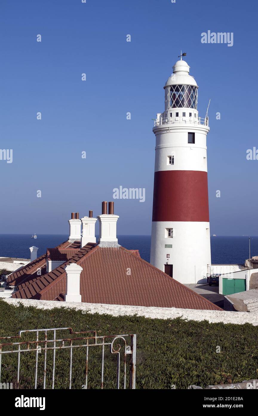 Gibraltar; Europa Point Lighthouse; Faro de Punta Europa Stock Photo