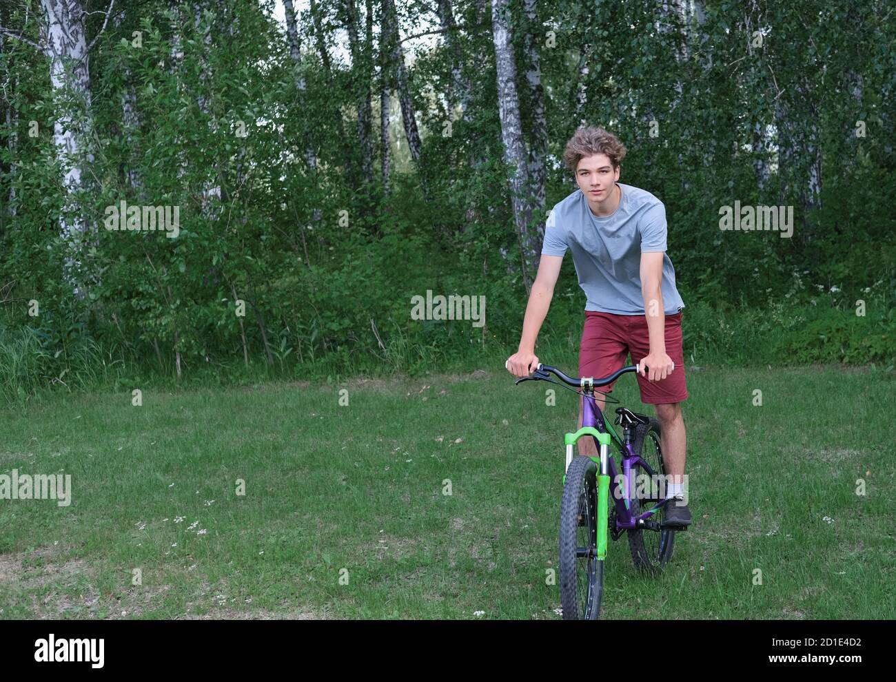 Adolescence bicycle boy caucasian hi res stock photography and images Alamy