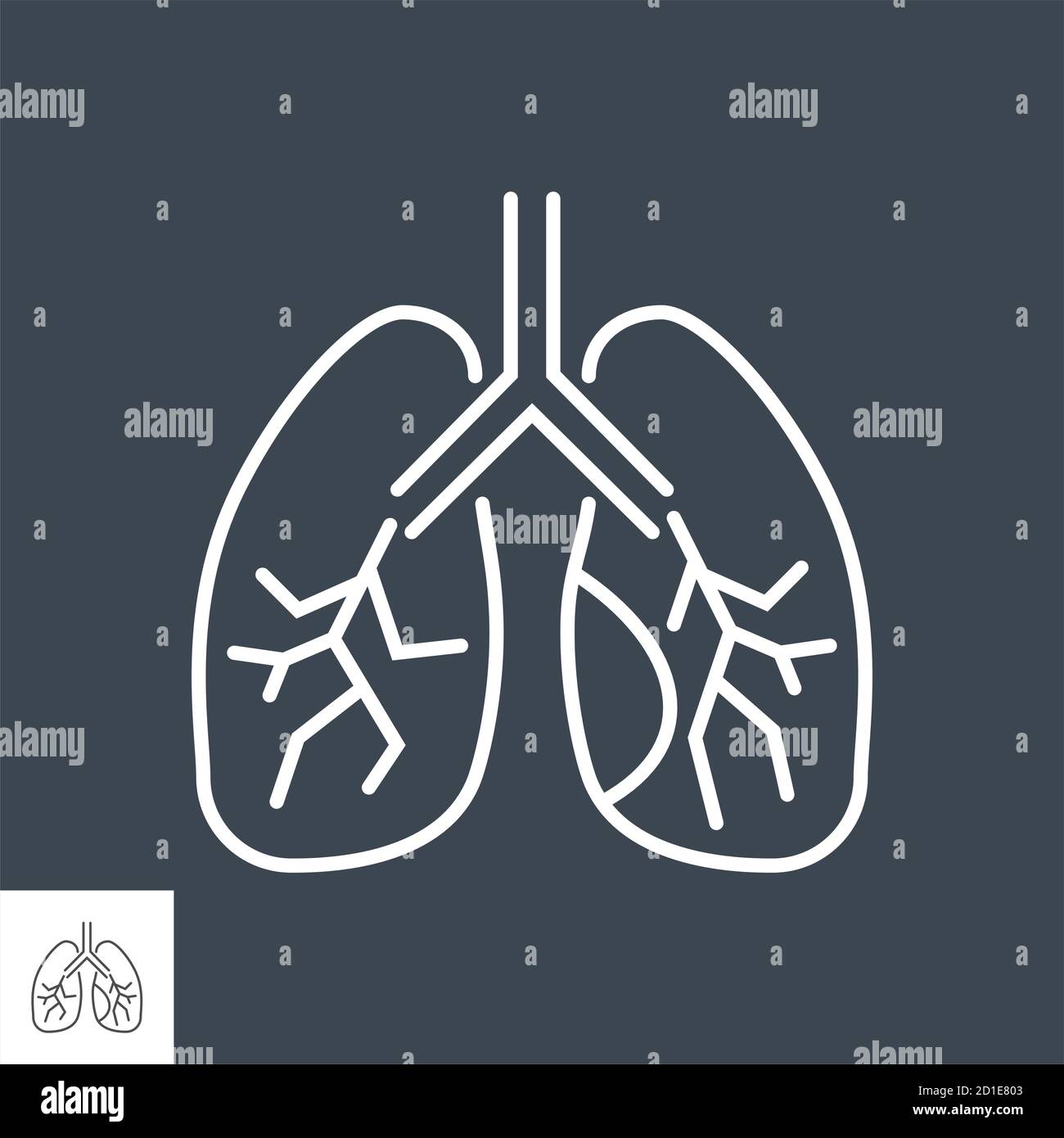 Lungs related vector thin line icon Stock Vector Image & Art - Alamy
