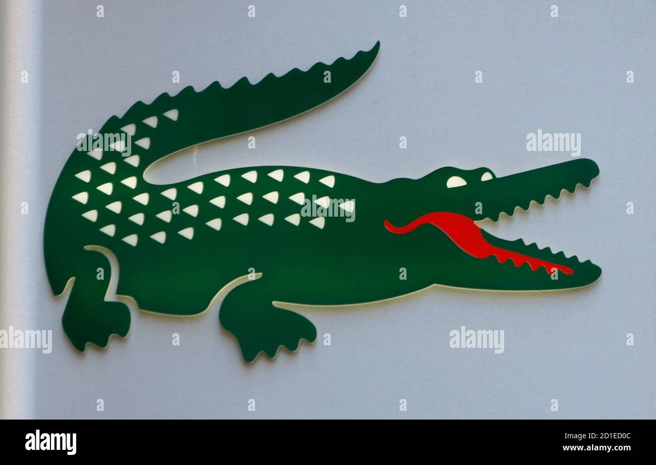 French sport label Lacoste logo is seen in Paris February 19, 2008.  REUTERS/Charles Platiau (FRANCE Stock Photo - Alamy