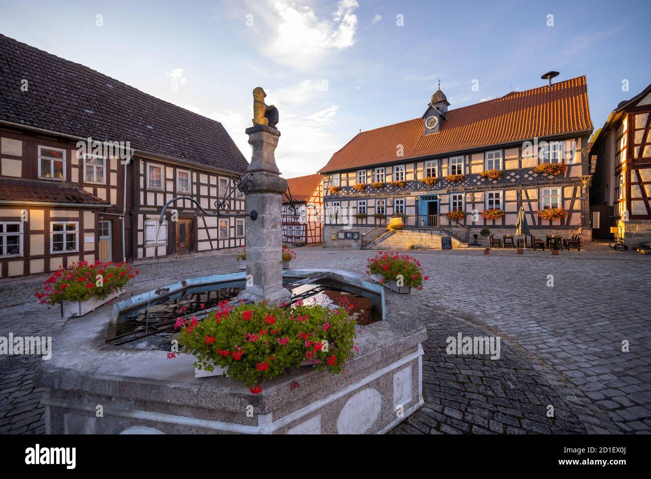 Townhall on marketplace of Ummerstadt, Germany Stock Photo