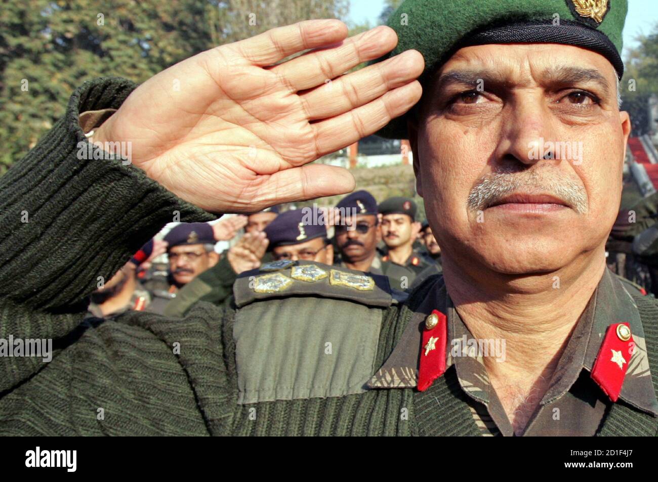 Indian army officers salute in hires stock photography and images Alamy