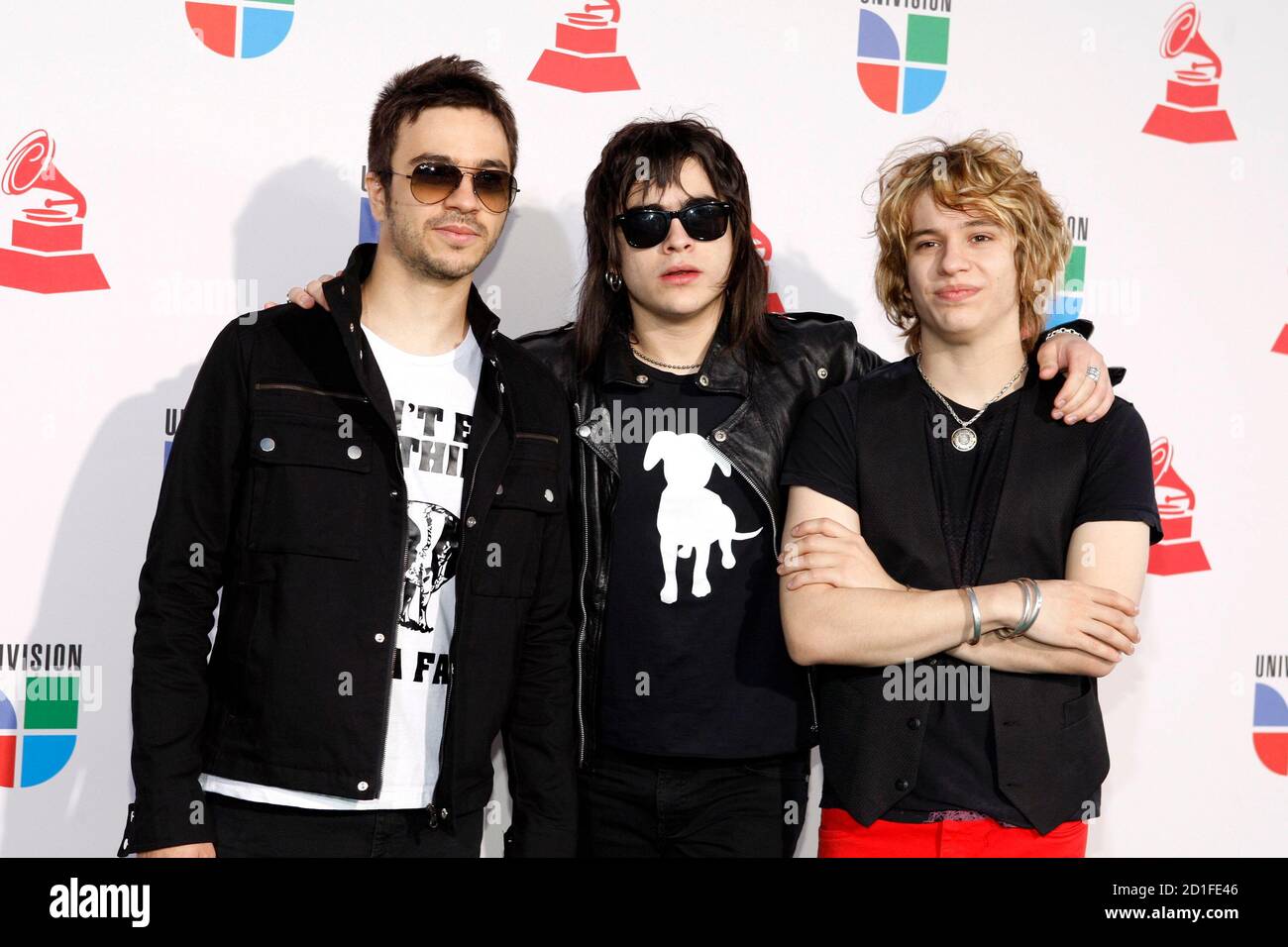 Norwegian music group Air Bag pose as they arrive at the 10th annual Latin Grammy awards in Las Vegas, Nevada November 5, 2009.   REUTERS/Steve Marcus (UNITED STATES ENTERTAINMENT) Stock Photo