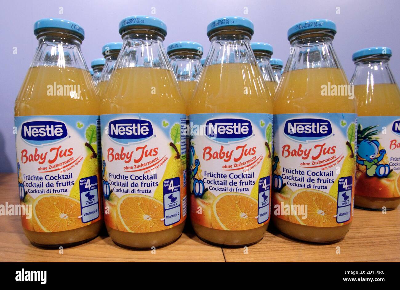 Baby Food Bottles Are Pictured In The Company Supermarket At The Nestle Headquarters In Vevey February 19 10 Nestle The World S Biggest Food Group Is Aiming For Higher Underlying Sales Growth In