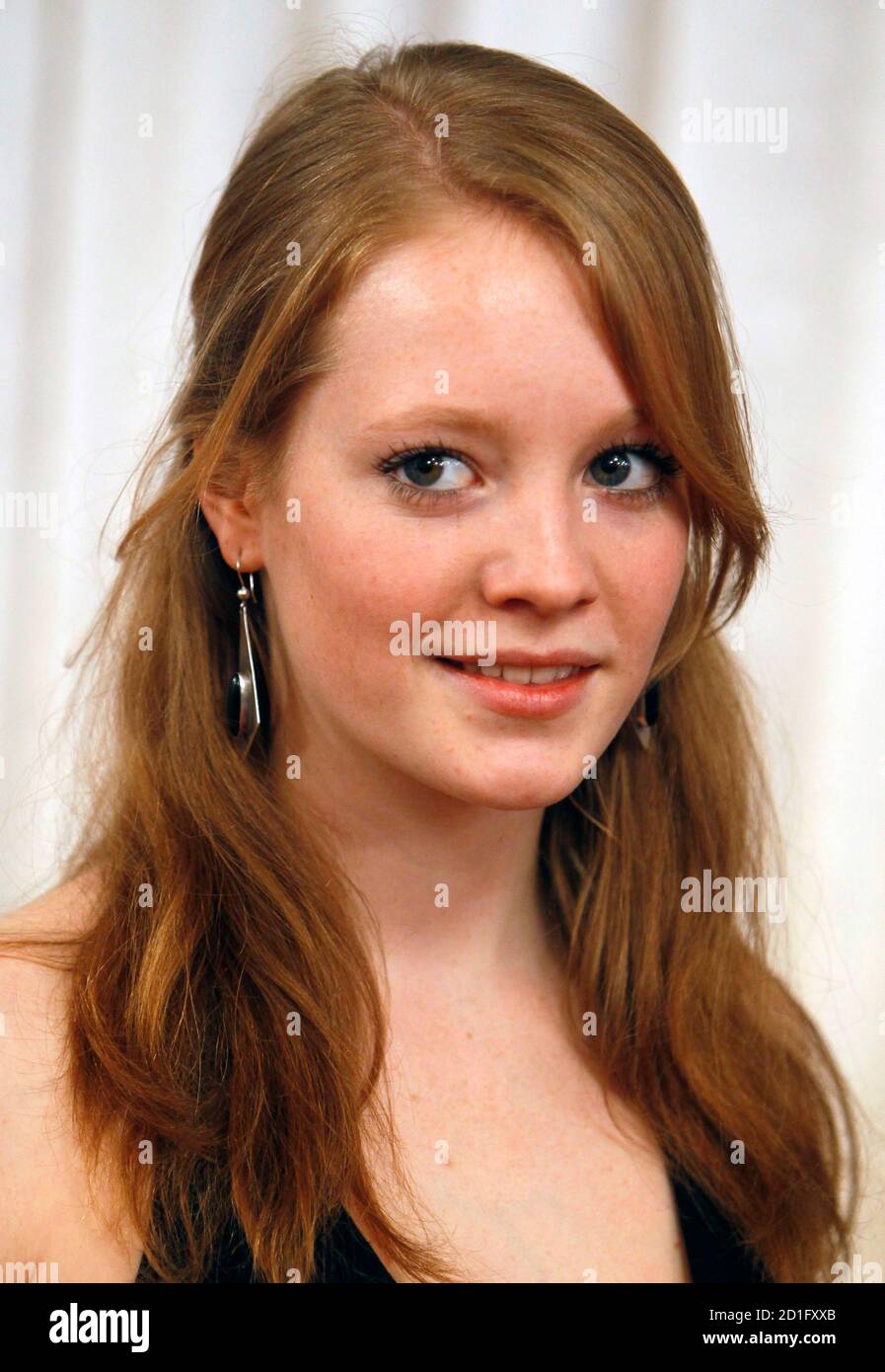 Actress Leonie Benesch, from the German film 'The White Ribbon (Das Weisse Band)' which is nominated for a best foreign language film award, poses for photographers ahead of the 82nd Academy Awards in Hollywood, March 5, 2010.  REUTERS/Brian Snyder  (UNITED STATES - Tags: ENTERTAINMENT) Stock Photo