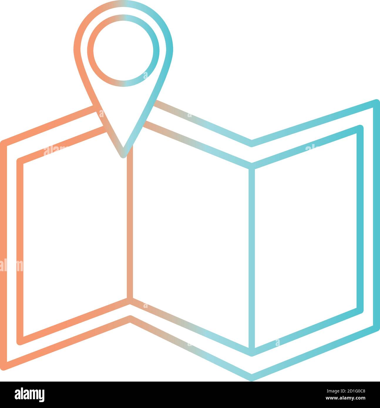 gps mark on map gradient style icon vector design Stock Vector