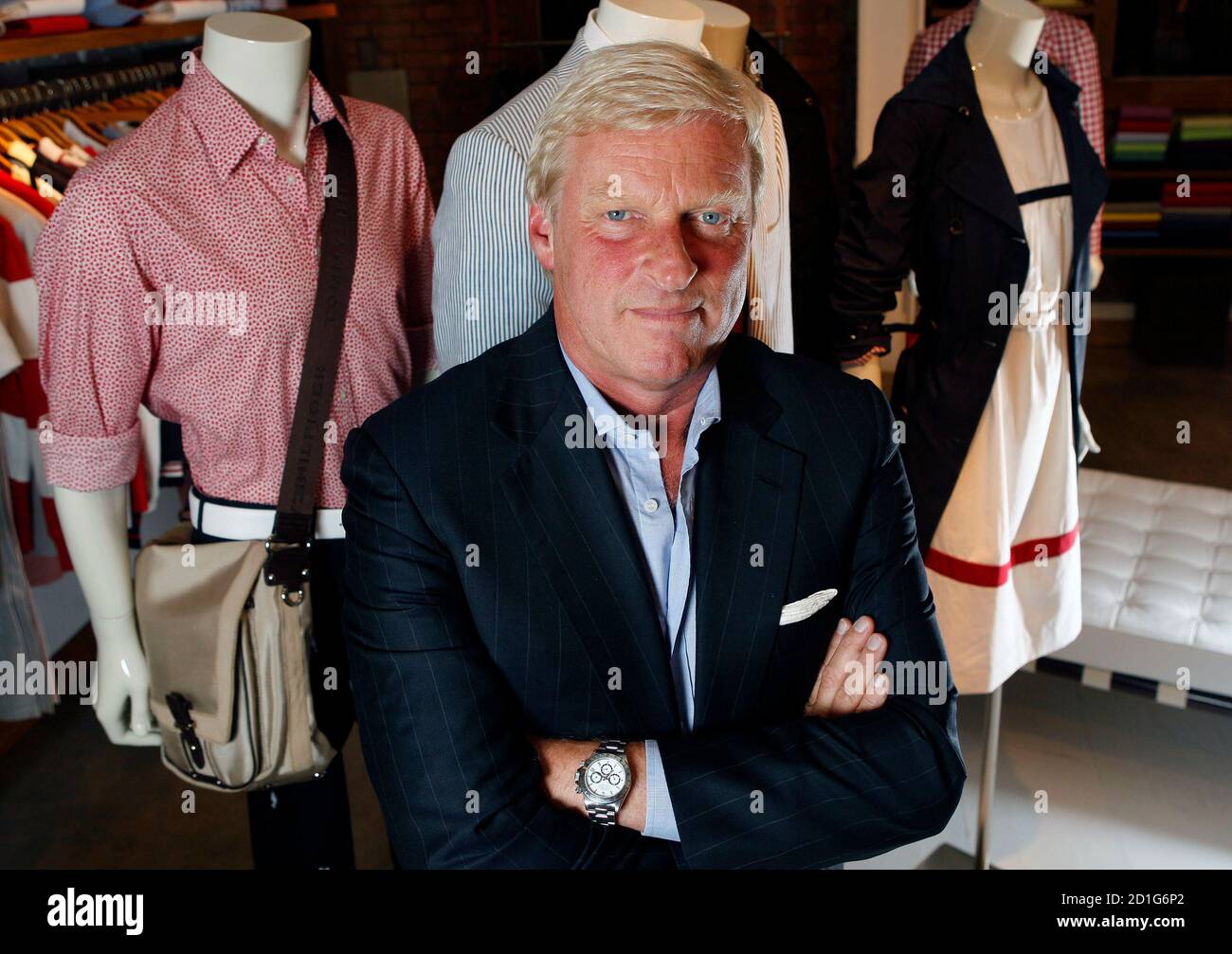 Chief executive officer of Tommy Hilfiger Corporation, Fred Gehring, poses  for a photograph in the company's Regent Street showroom in London  September 22, 2008. U.S. fashion chain Tommy Hilfiger has not seen