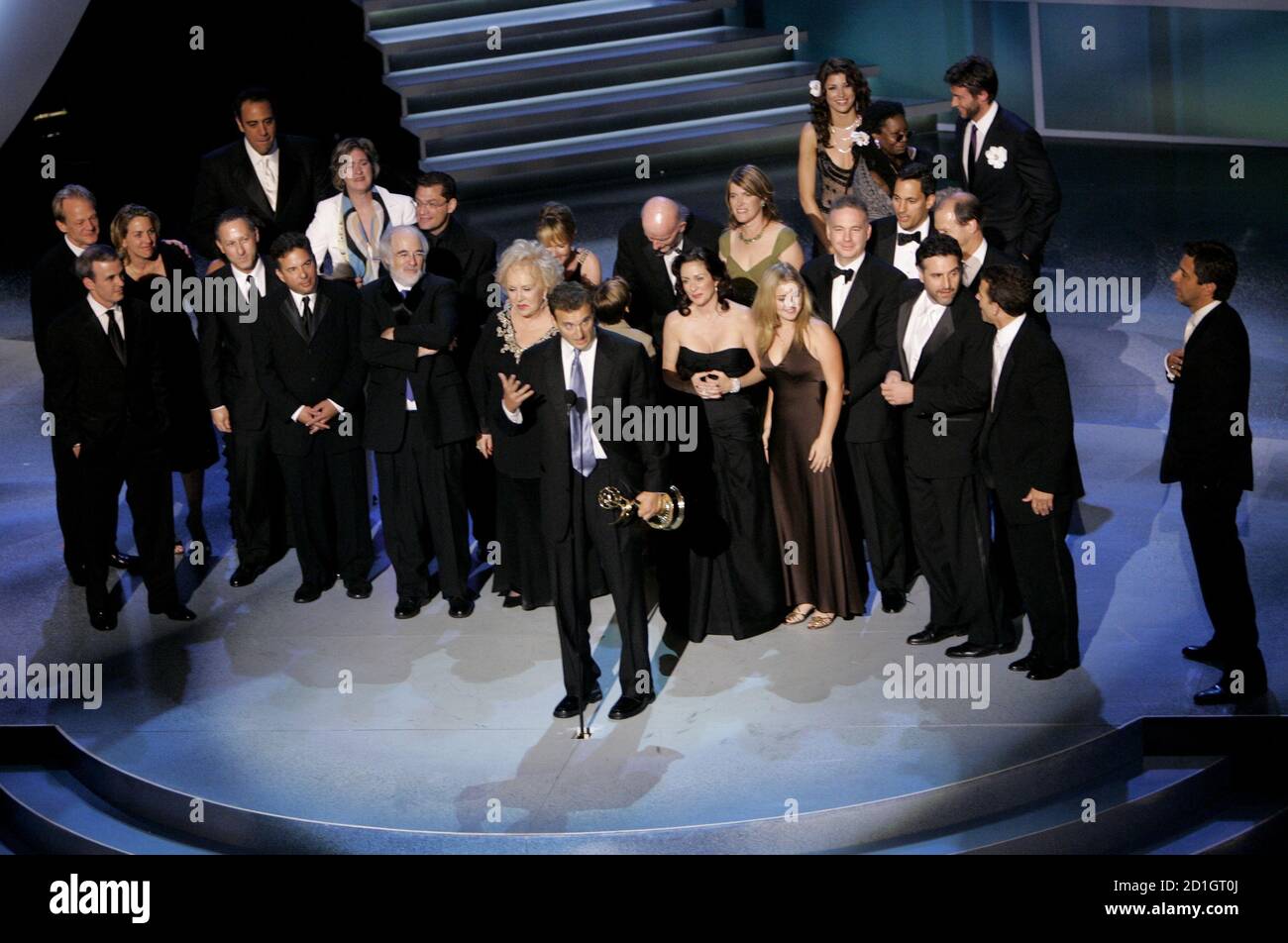 Philip Rosenthal and cast of "Everybody Loves Raymond" win at the 57th  annual Primetime Emmy Awards in Los Angeles. Philip Rosenthal, executive  producer of "Everybody Loves Raymond," is backed by the cast