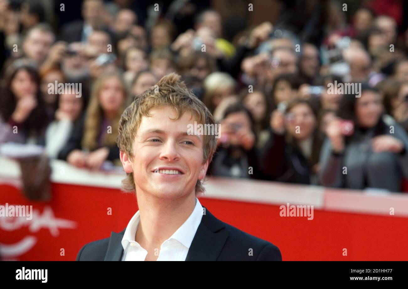 Actor Charlie Bewley poses before a preview of clips from the 