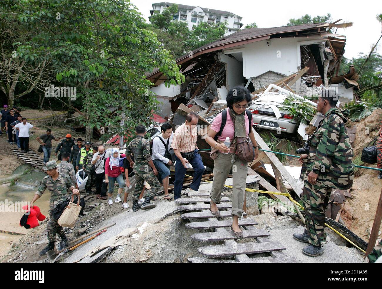 Police landslide hi-res stock photography and images - Alamy