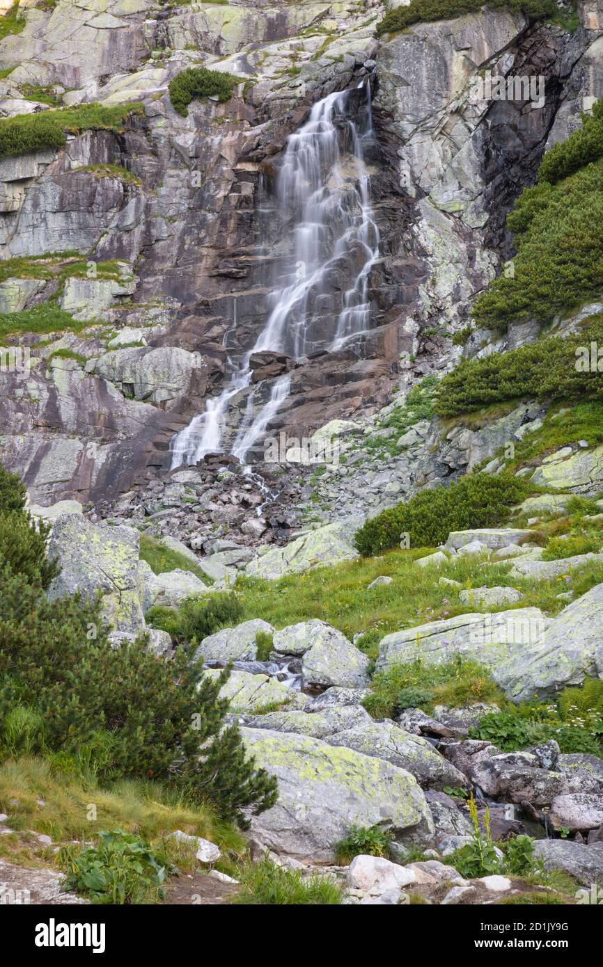 High Tatras - The waterfall Skok - Slovakia - Mlynicka dolina valley Stock Photo