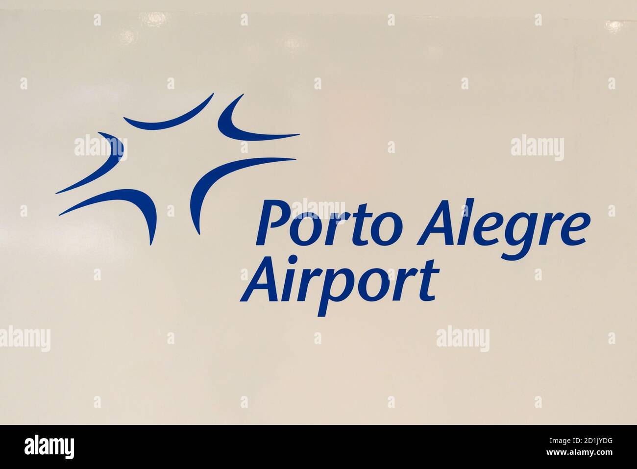 Porto Alegre Airport logo. Fraport Brazil title. Stock Photo