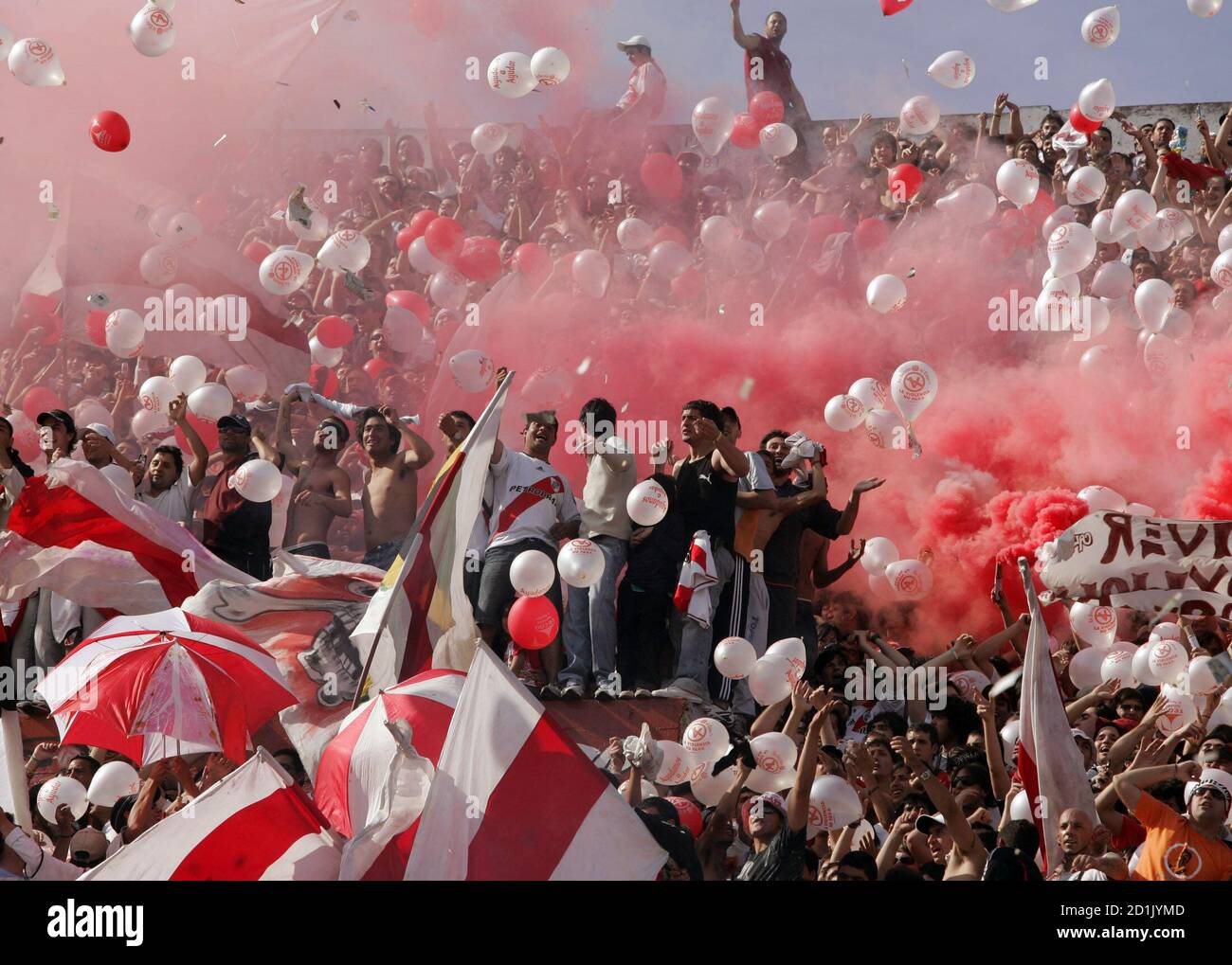 Fans Of River Plate Celebrate Their Team S 3 1 Victory Over Boca Juniors During A First Division Soccer Match In The Argentine Championship Played At The Monumental Stadium In Buenos Aires October 8<script async src=