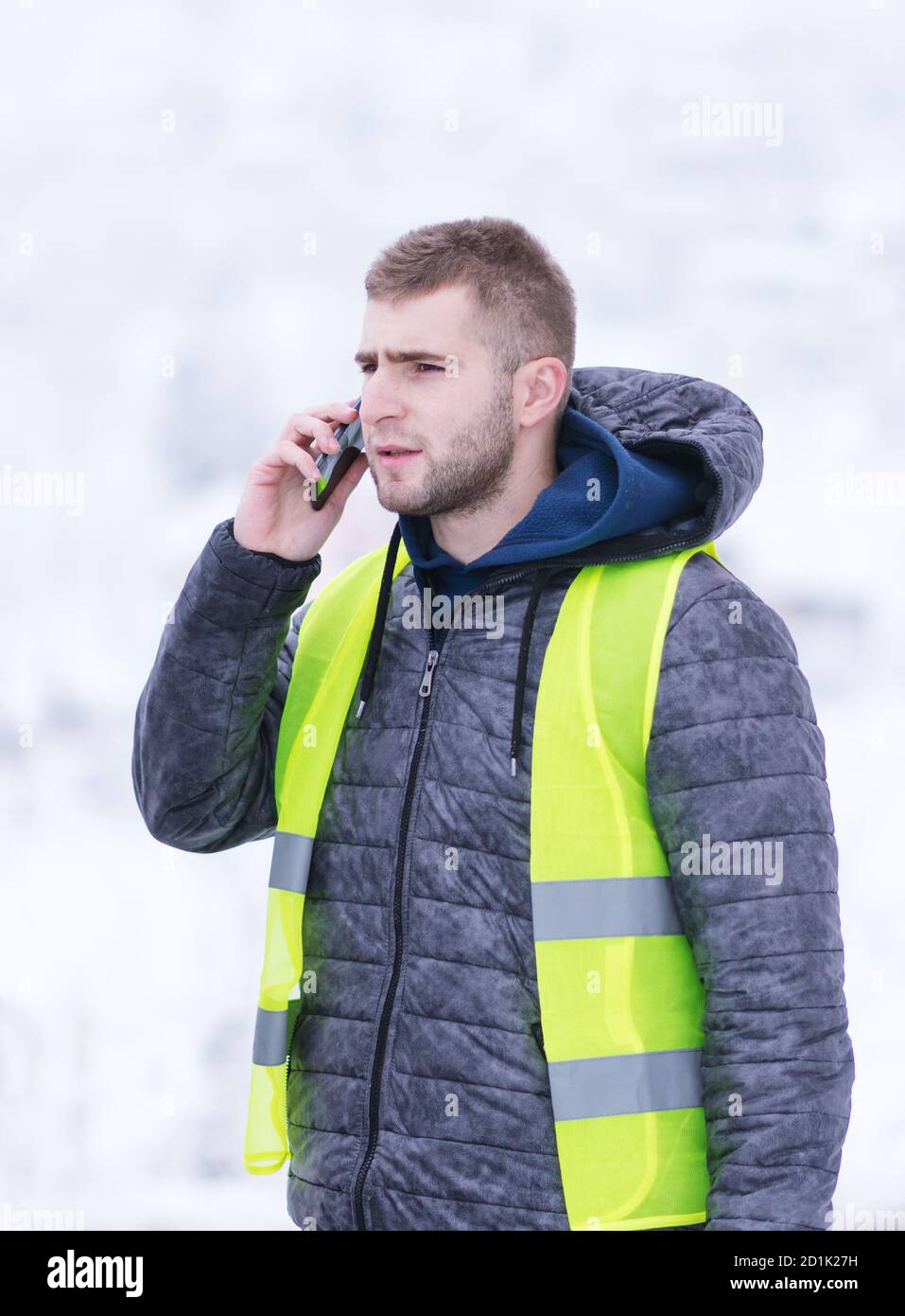 neon green work jacket