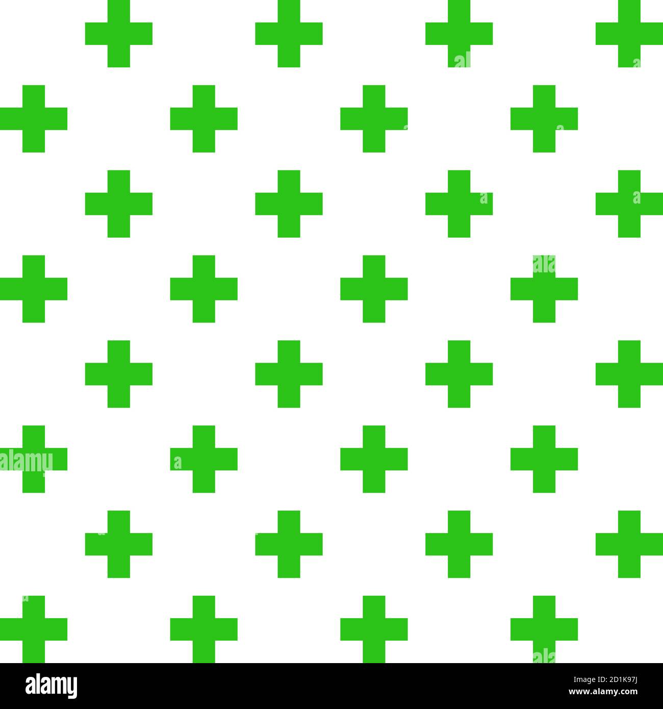 Repeatable green cross sign, mark, symbol for medical, healthcare  background, illustration. Green plus sign seamless pattern. Vector  illustration Stock Vector Image & Art - Alamy