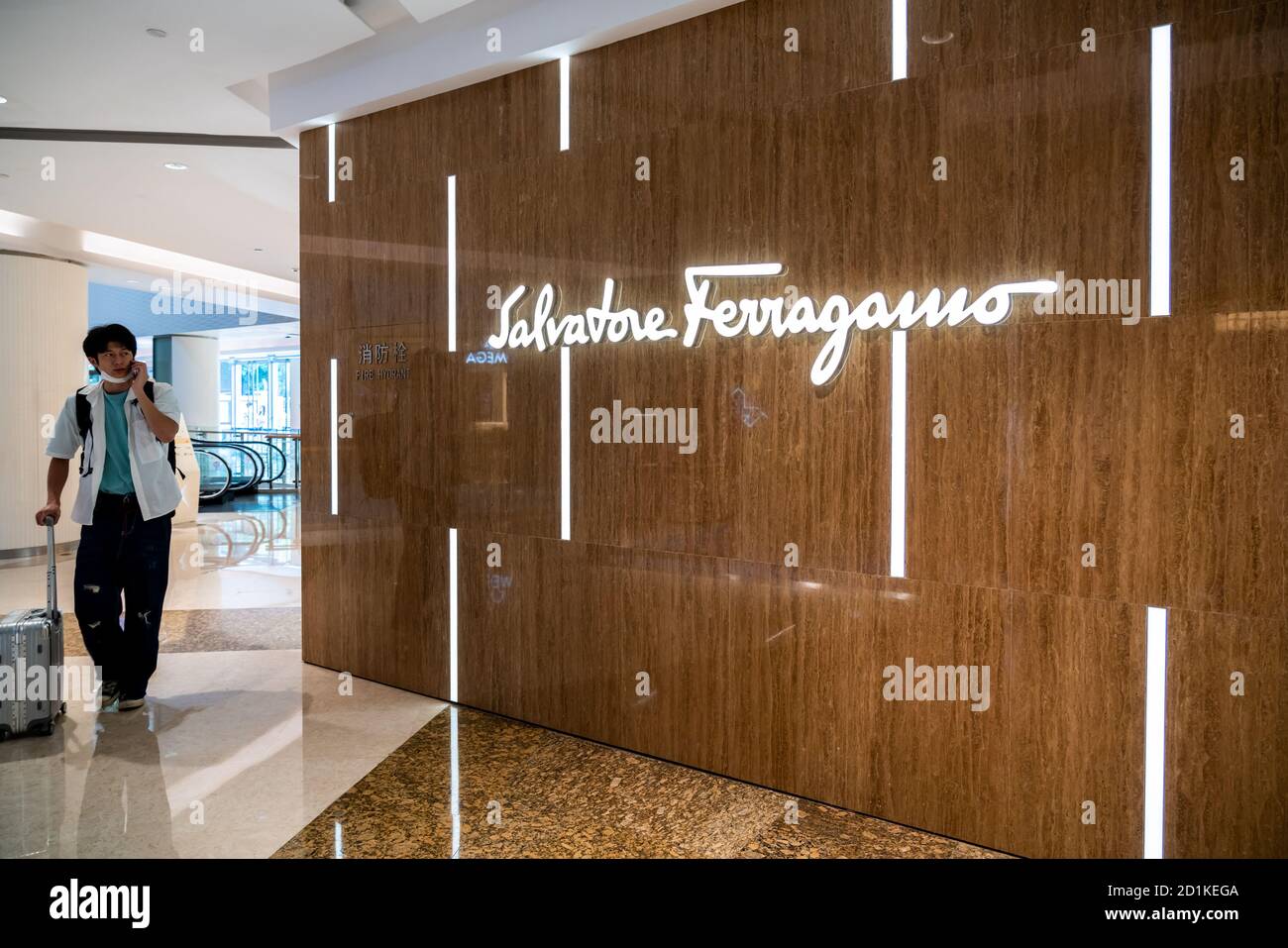 Shenzhen, China. 05th Oct, 2020. Pedestrian walks past an Italian luxury goods high-end retailer Salvatore Ferragamo store in Shenzhen. Credit: SOPA Images Limited/Alamy Live News Stock Photo