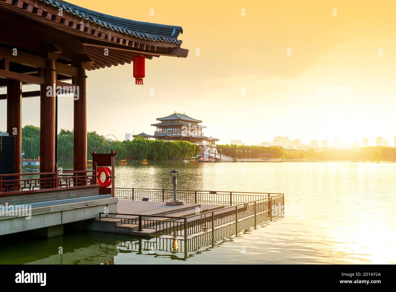 xi 'an datang furong park scenic spot scenery, this is a famous tourist scenic spot. Xi'an, China. Stock Photo