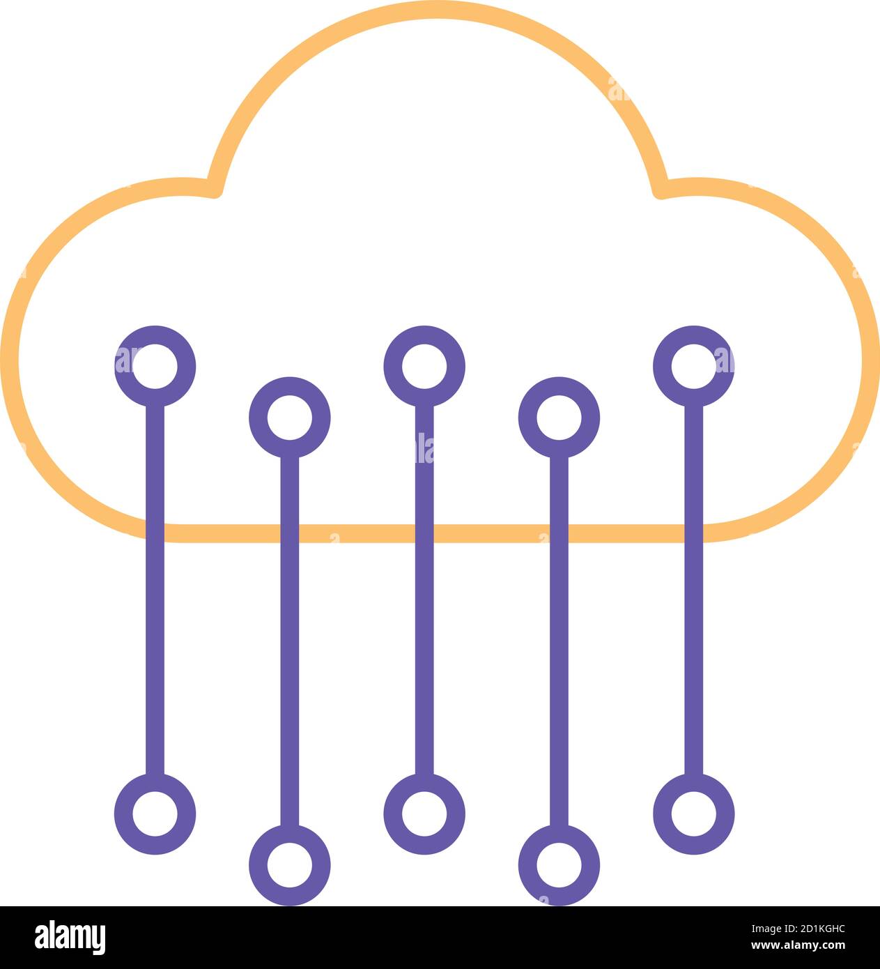 Cloud computing line style Stock Vector Images - Alamy