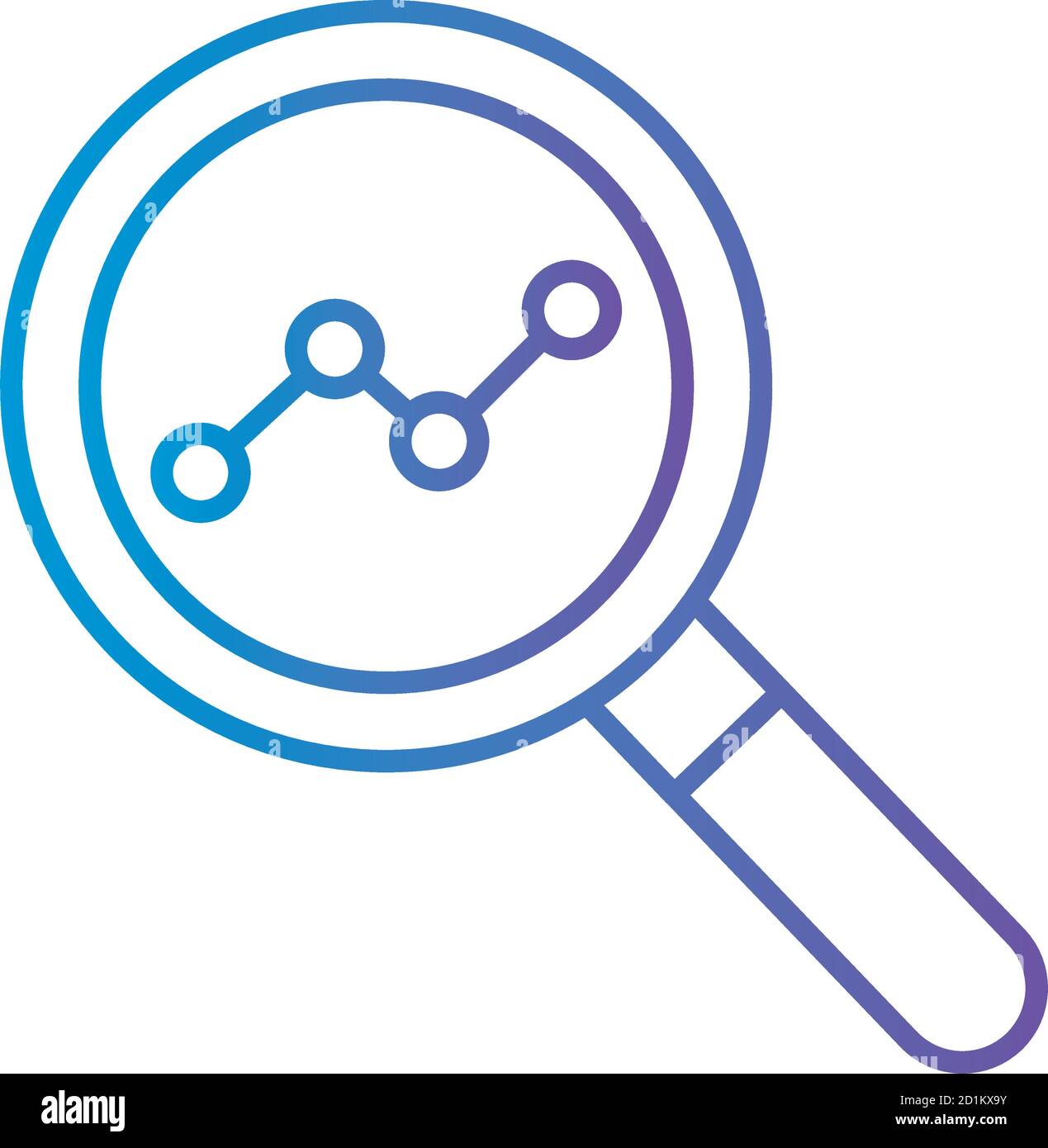 line chart gradient style icon vector design Stock Vector