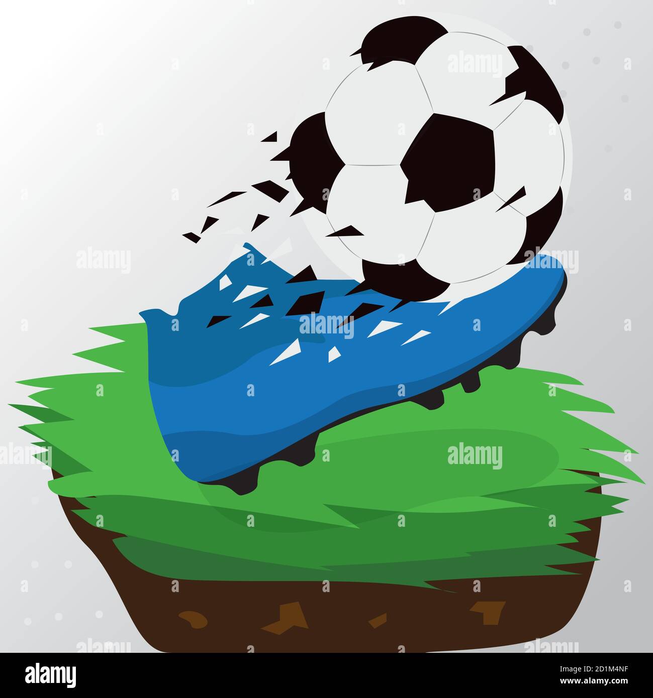 Soccer shoe with a soccer ball - Vector illsutration Stock Vector Image ...