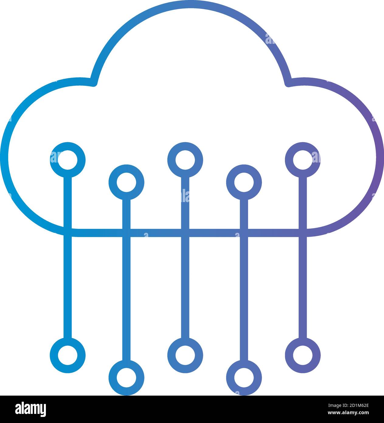 Cloud computing gradient style icon vector design Stock Vector