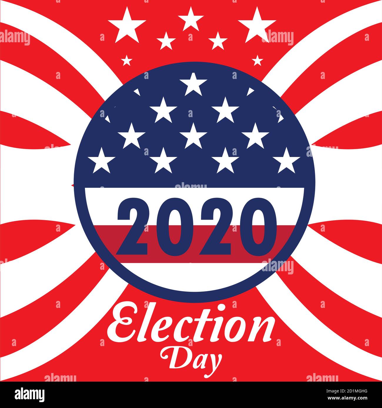 USA election day poster. Vote 2020 - Vector illustration Stock Vector ...