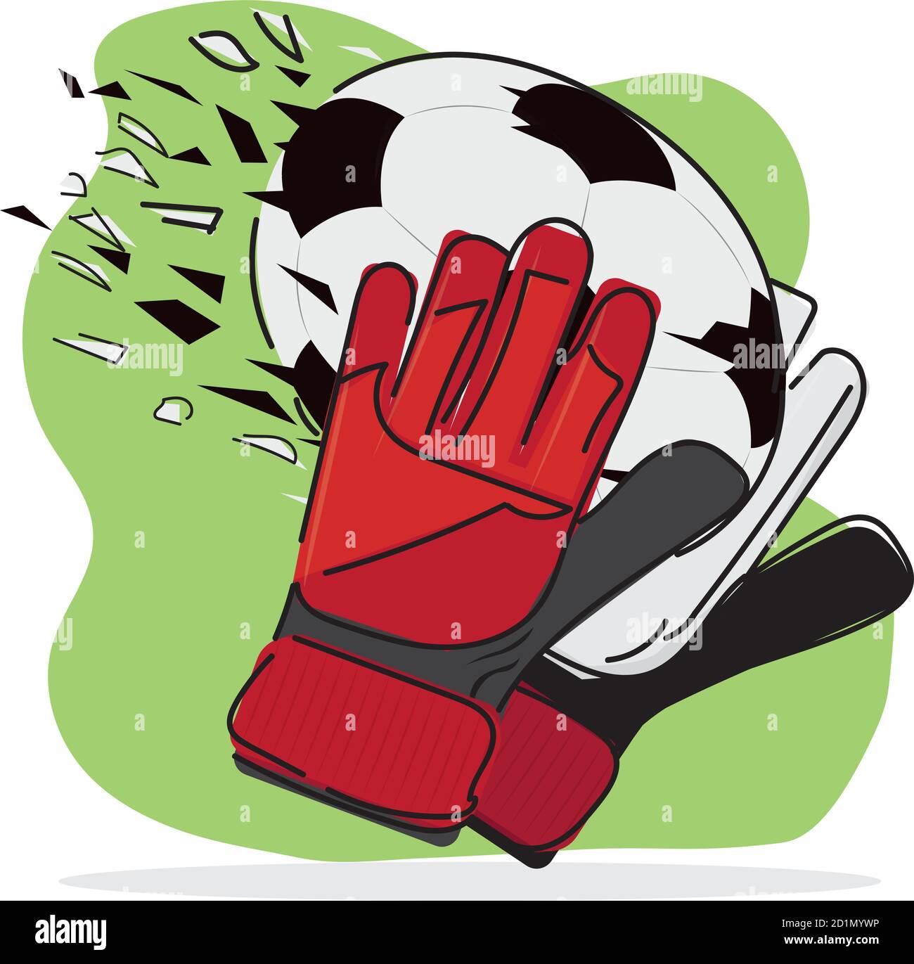 Soccer goalkeeper gloves. Soccer uniform Vector illustration Stock Vector Image & Art Alamy