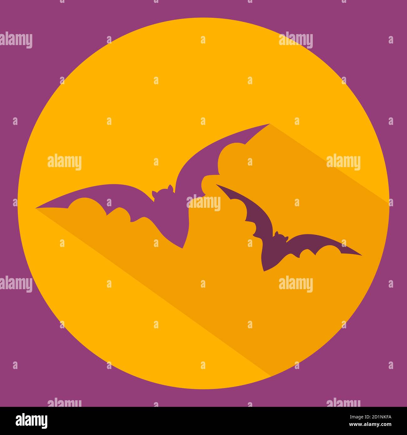 Halloween bat character cartoon icon. Flat vector Stock Vector Image ...