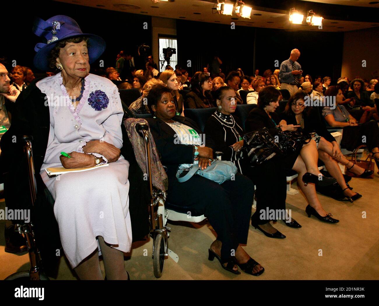Dorothy Height L Is Seated In The Front Row During A First Lady Michelle Obama S Health Care Event At The White House In Washington In This September 18 09 File Photograph Height