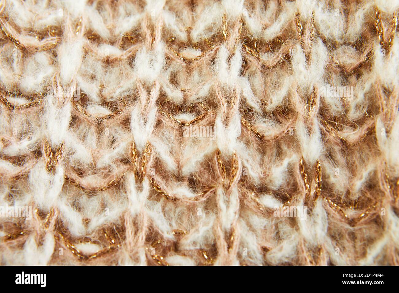 Texture of knitted scarf or sweater background. Close up Stock Photo