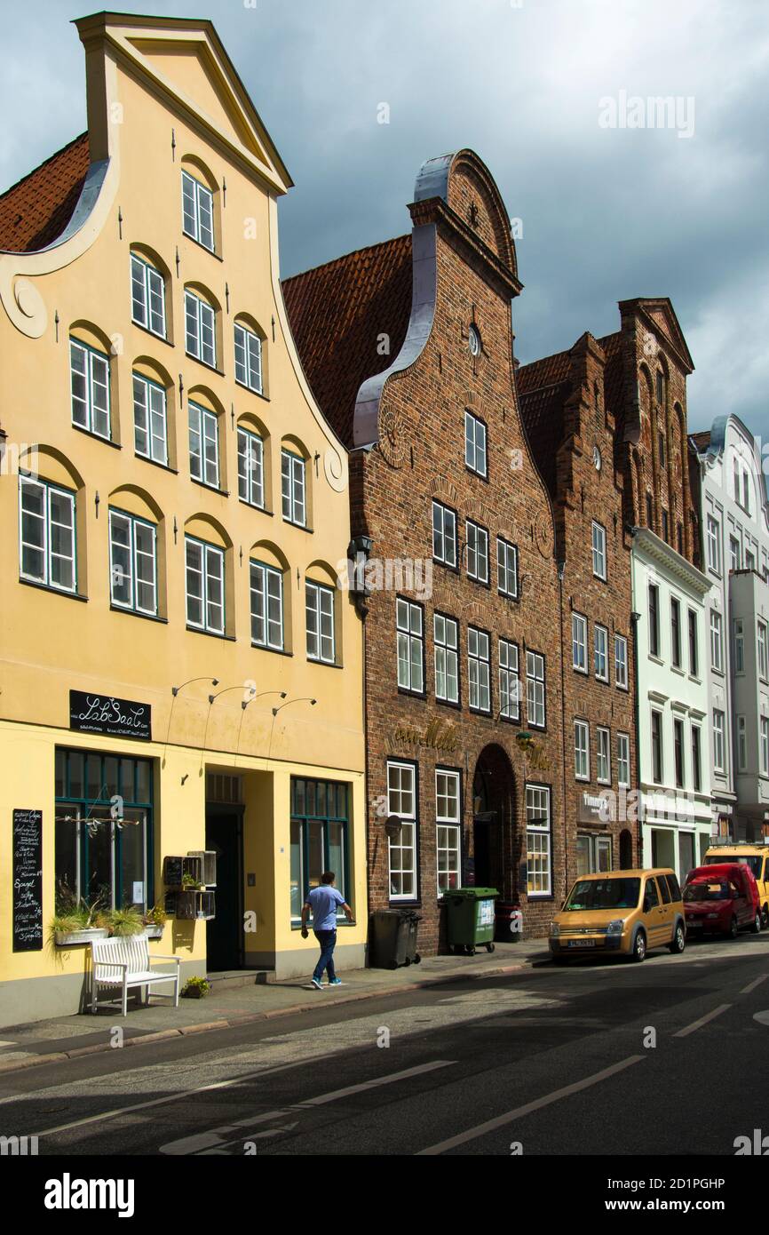 Medieval merchants' townhouses dominate the Old Town or Altstadt of
