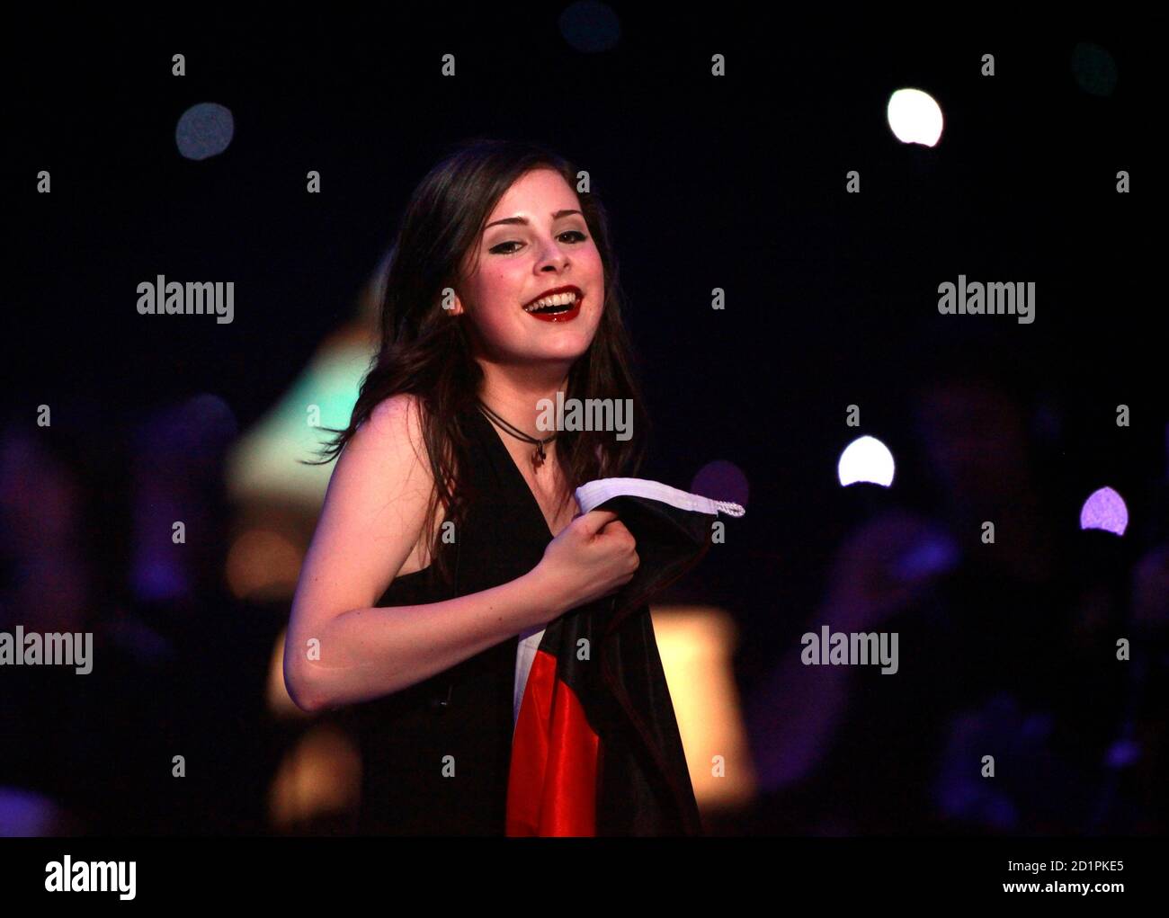 Lena Meyer-Landrut from Germany performs her song "Satellite" after winning  the Eurovision Song Contest final in Oslo May 29, 2010. Germany's Lena won  the Eurovision song contest on Saturday with her British-styled