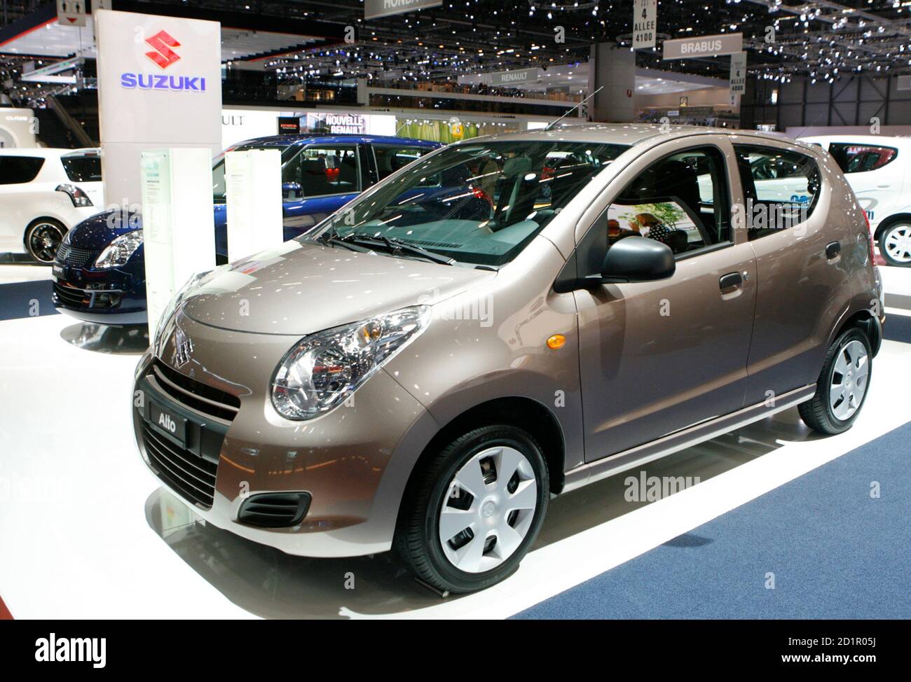 The new Alto 1.0 GL AC Automat car by Suzuki is pictured during the second  media day of the 79th Geneva Car Show at the Palexpo in Geneva March 4,  2009. REUTERS/Denis