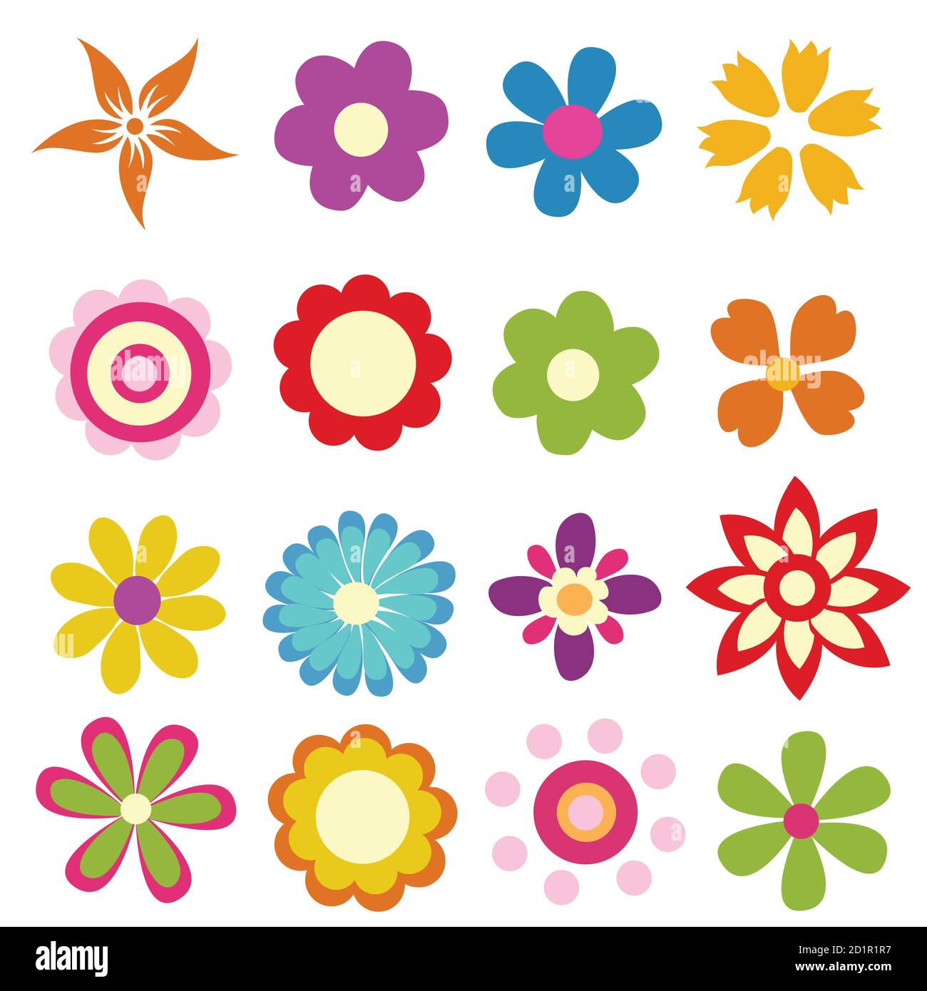 colorful spring flowers vector illustration Stock Vector Image & Art ...