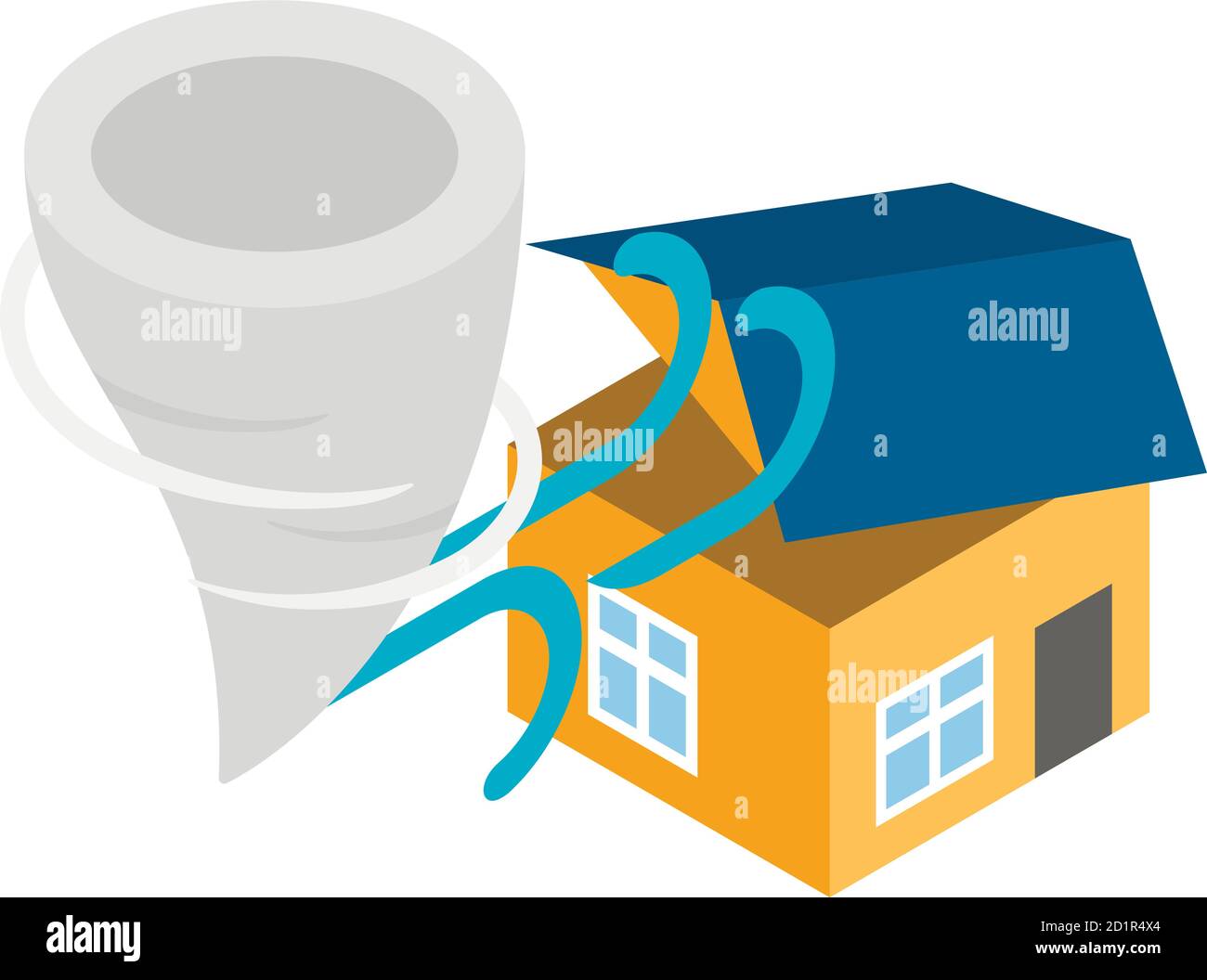 Tornado icon, isometric style Stock Vector
