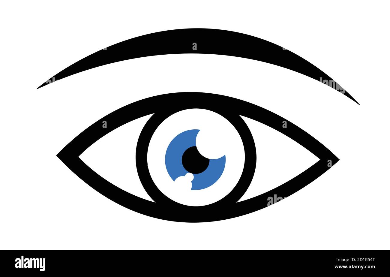 No eye icon outline Stock Vector Images - Alamy
