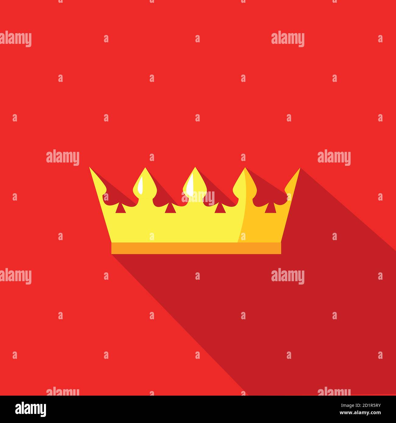 illustration of a crown in flat design style Stock Vector Image & Art ...