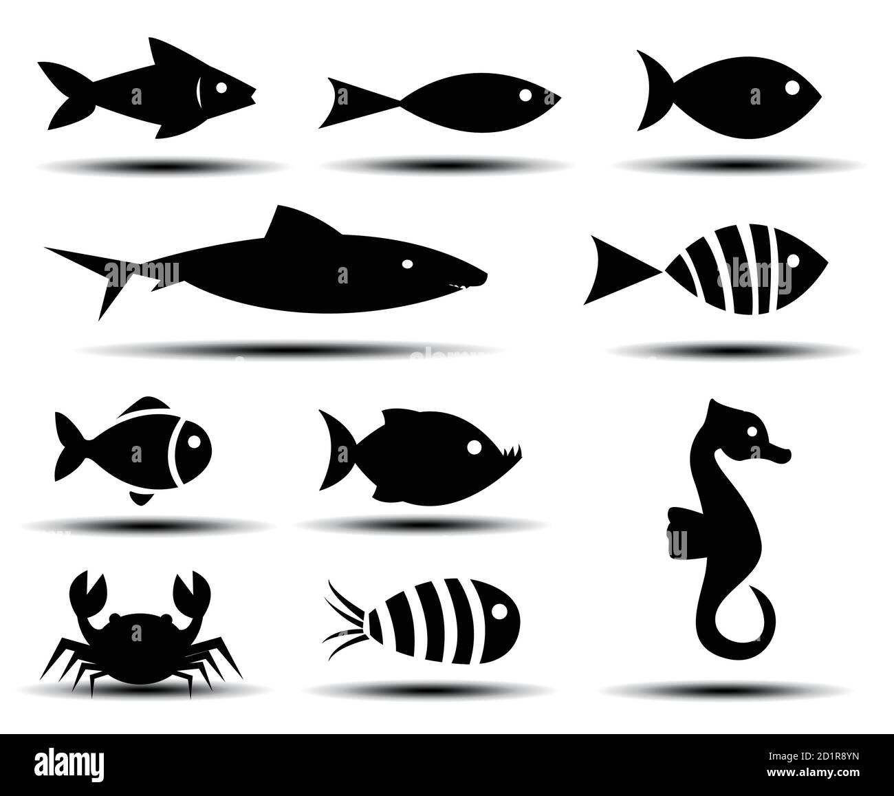 Fish group swimming tuna Stock Vector Images - Alamy