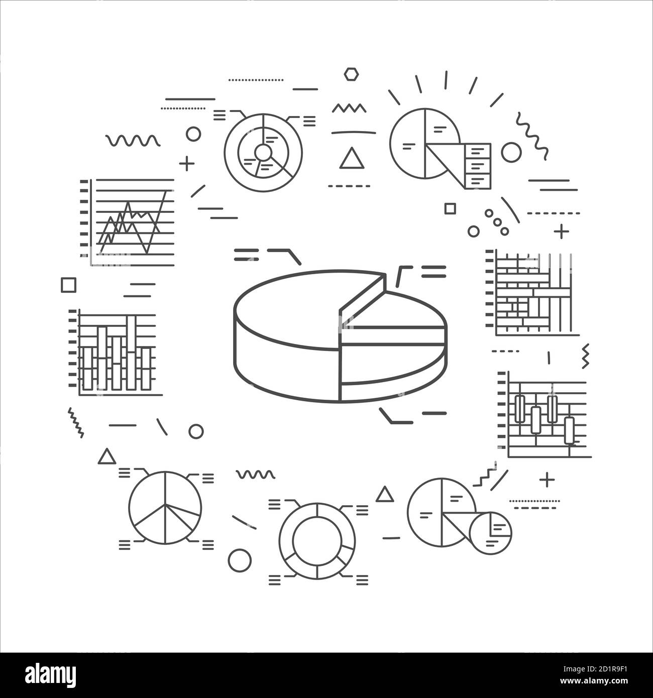 Graph and diagram web banner. Visual comparison of data. Infographics ...