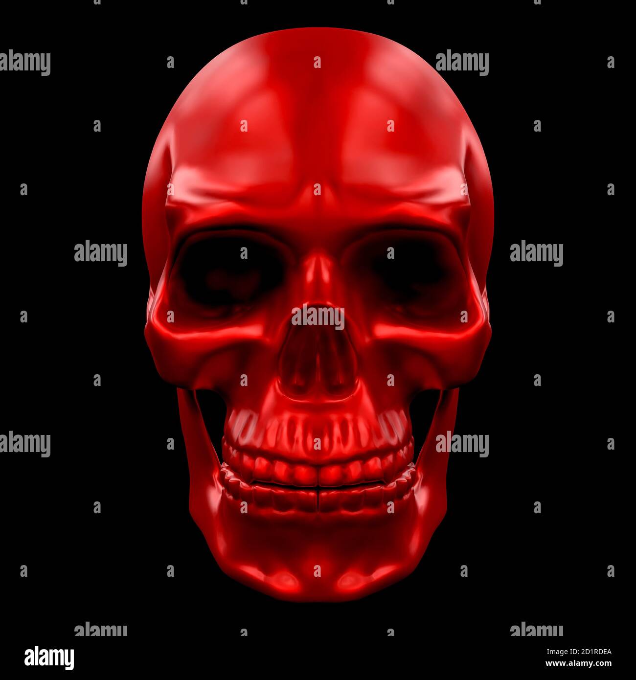 Skull Metallic Paint Color Stock Photo
