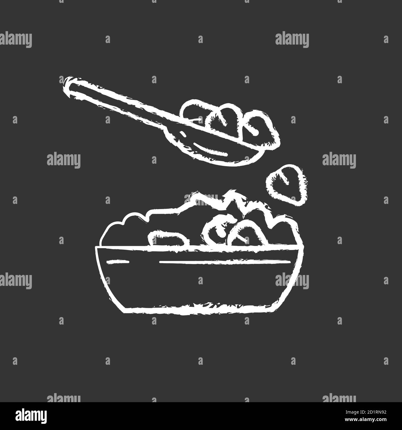 Buckwheat chalk white icon on black background Stock Vector Image & Art ...