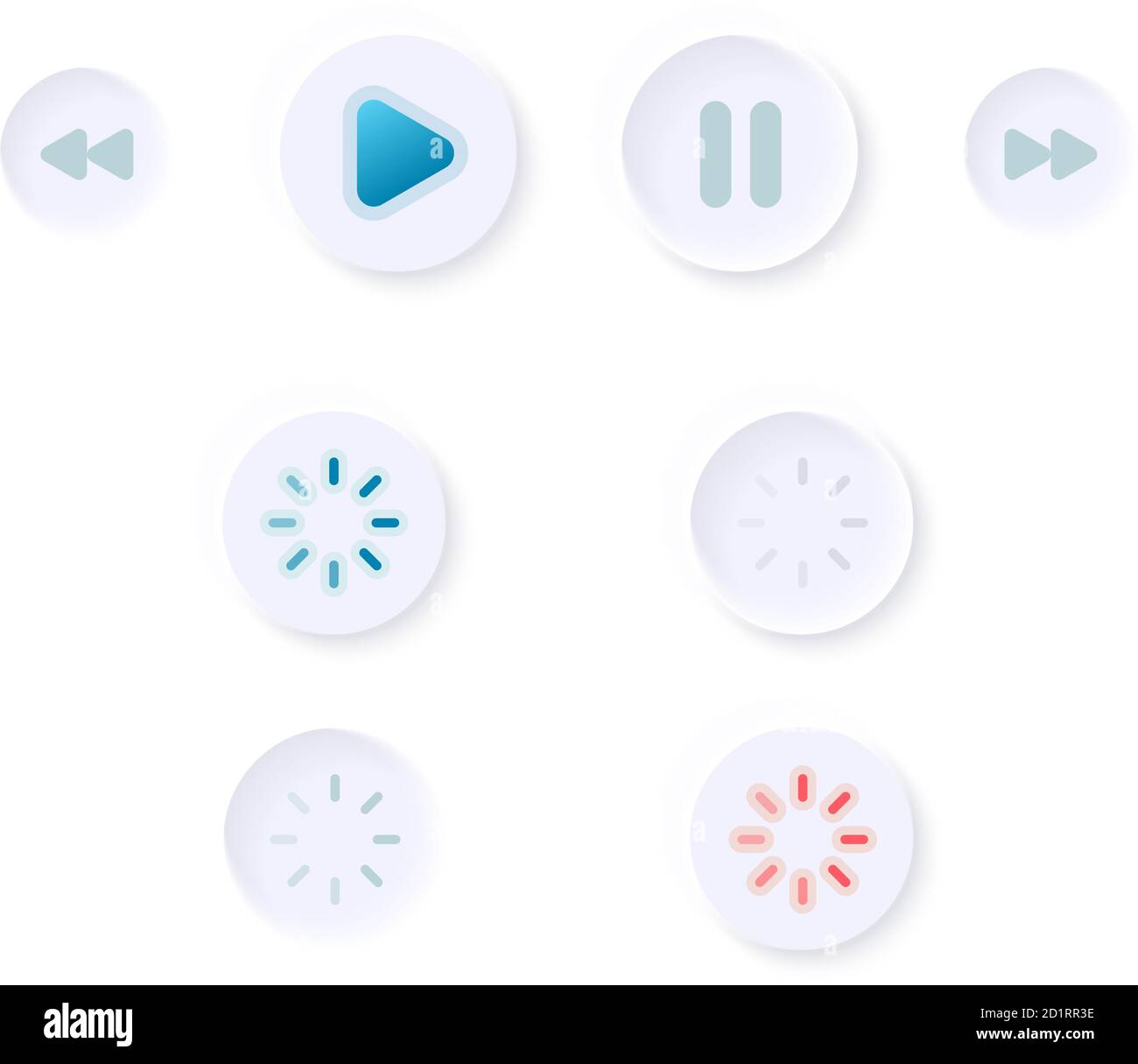 Player buttons UI elements kit Stock Vector Image & Art Alamy