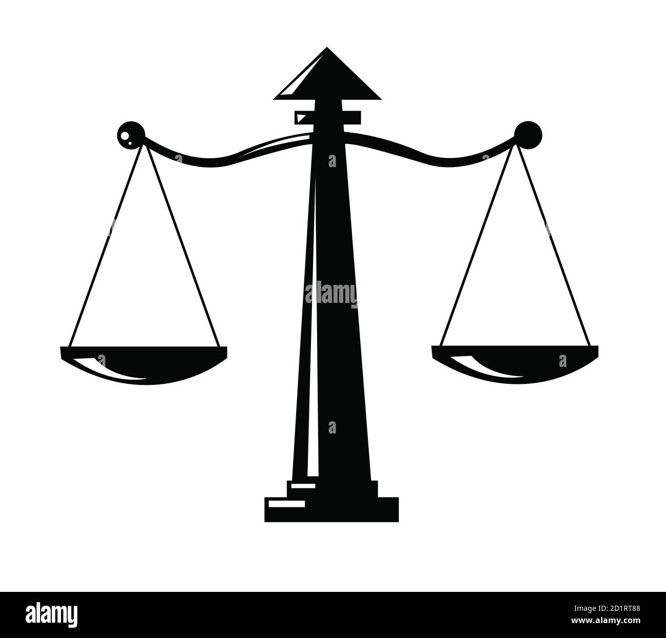 Justice scale icon Stock Vector