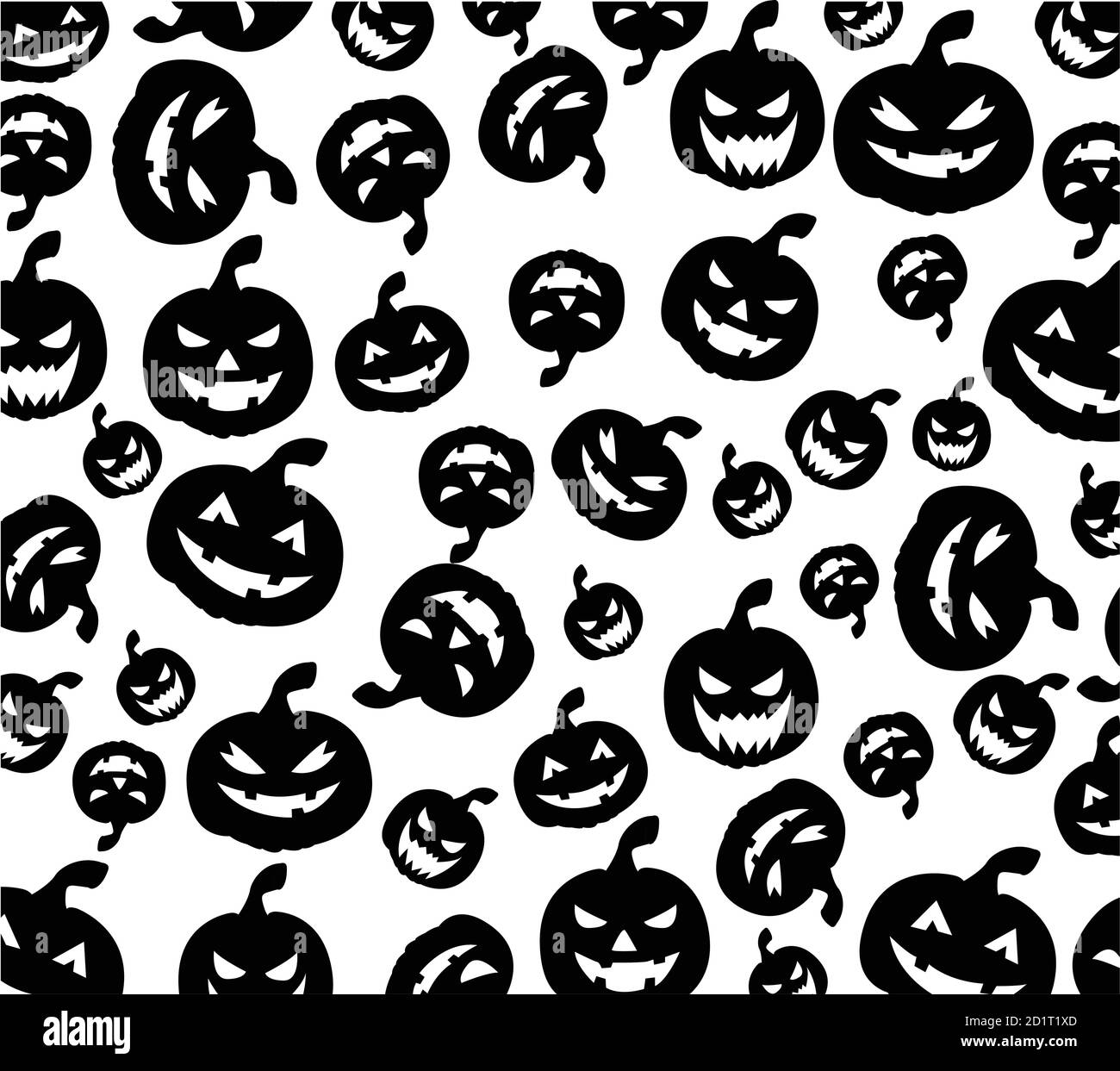Halloween pumpkins holiday decoration Black and White Stock Photos ...