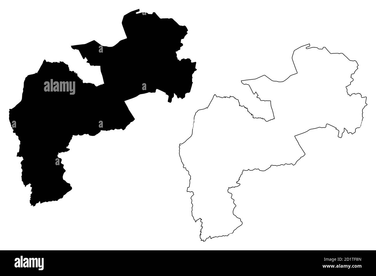 Kericho County (republic Of Kenya, Rift Valley Province) Map Vector 