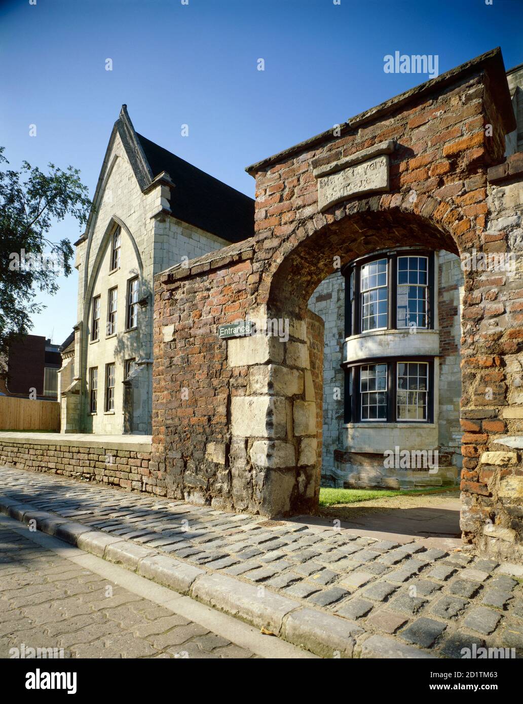 BLACKFRIARS, Gloucester, Gloucestershire. Exterior view of 13th century Dominican priory church. Stock Photo