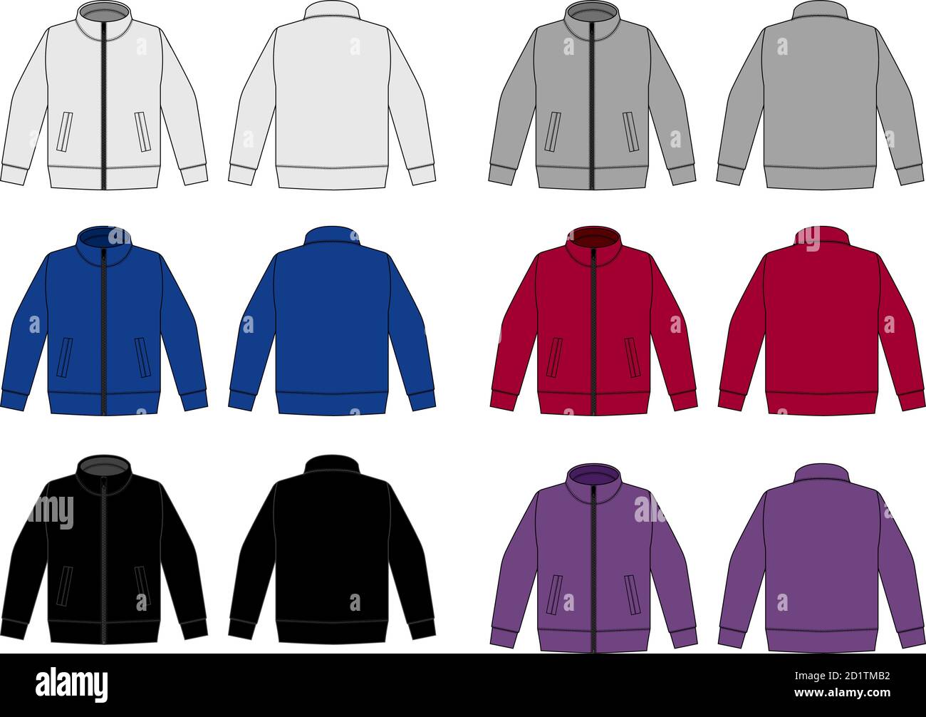 Casual jersey shirt (sports training wear ) vector illustration set